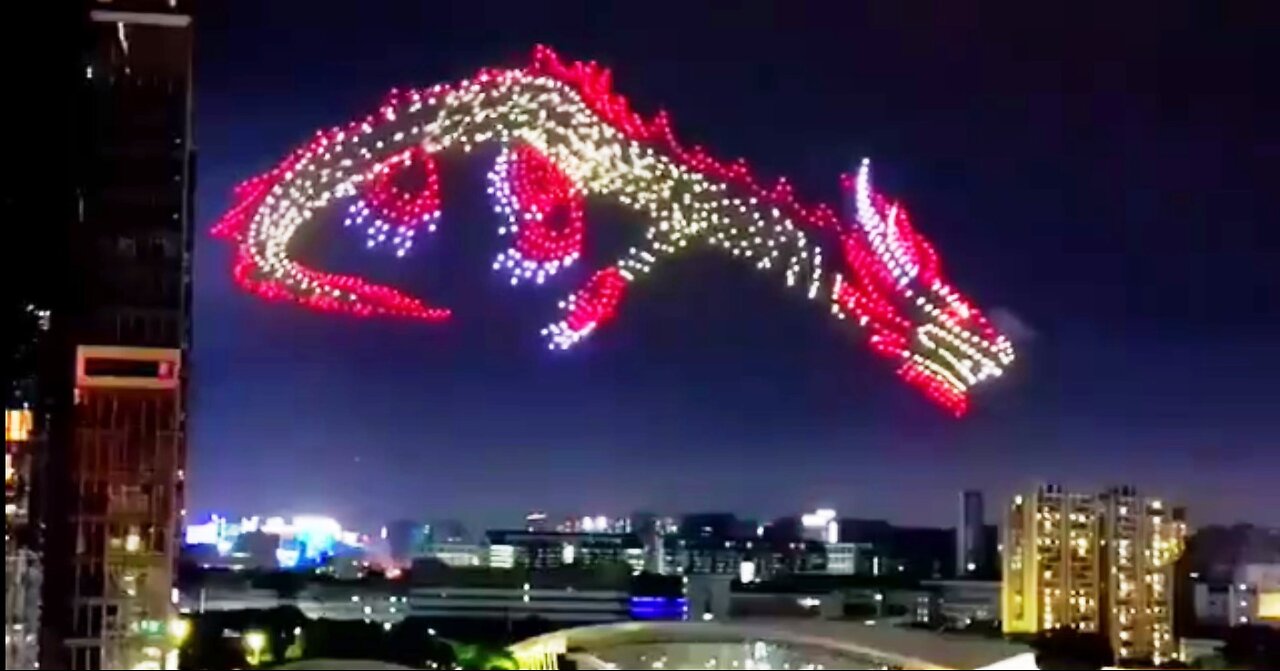 Chinese dragon drone show